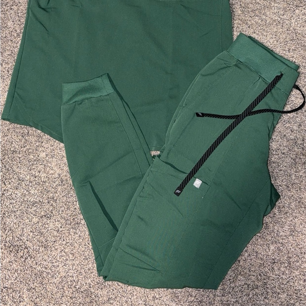Fabletics Forest Green V-Neck Top